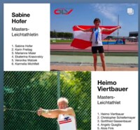 Sabine Hofer und Heimo Viertbauer gewinnen Wahl zu Österreichs Masters-LeichtathletInnen des Jahres 2024